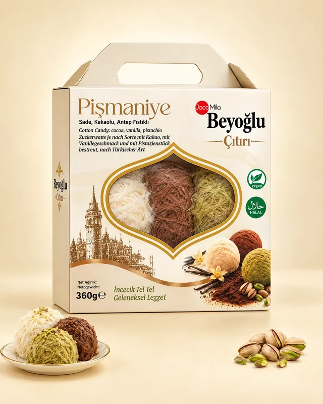 Pişmaniye — Sade, Kakaolu, Antep Fıstıklı