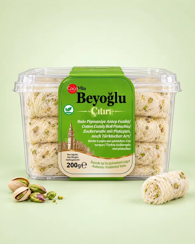 Rulo Pişmaniye Antep Fıstıklı